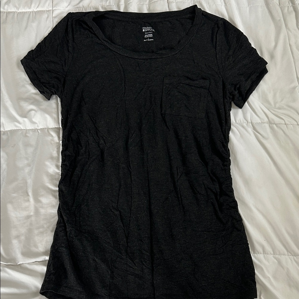 Market&Spruce Elaine Maternity Straight Hem Pocket Tee